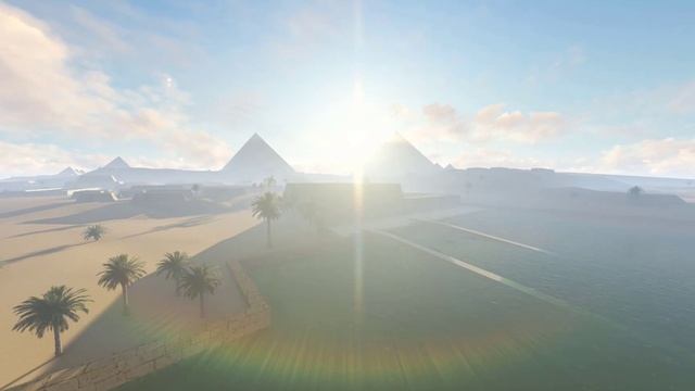 Egypt Pyramids the plateau Giza 2500 BC. 3D reconstruction. By: Tom Art Janson. смотреть онлайн