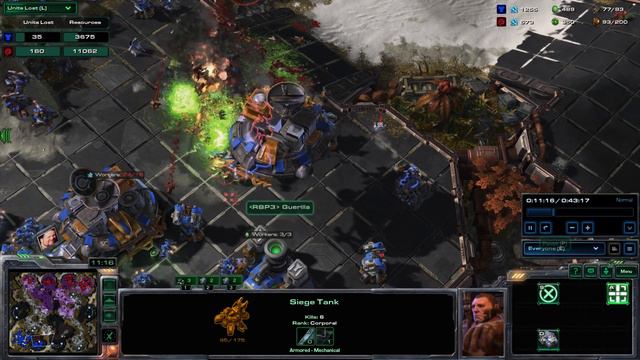 StarCraft II 3 mines 1 tank 1 bunker vs 40 banes смотреть онлайн