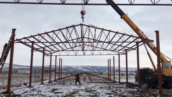 #Ангар Строительство ангара 12x65x5