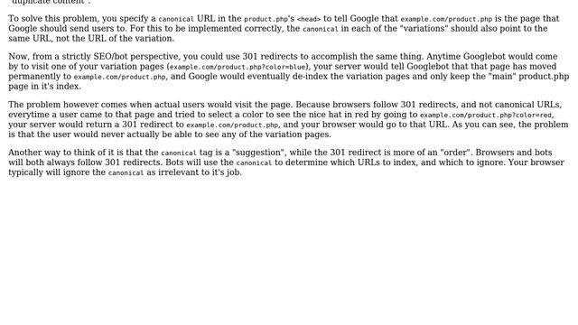 Webmasters: What is the difference between canonical and 301 redirects? (4 Solutions!!) смотреть онлайн