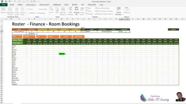 Database Calendar Pivot- Excel VBA смотреть онлайн