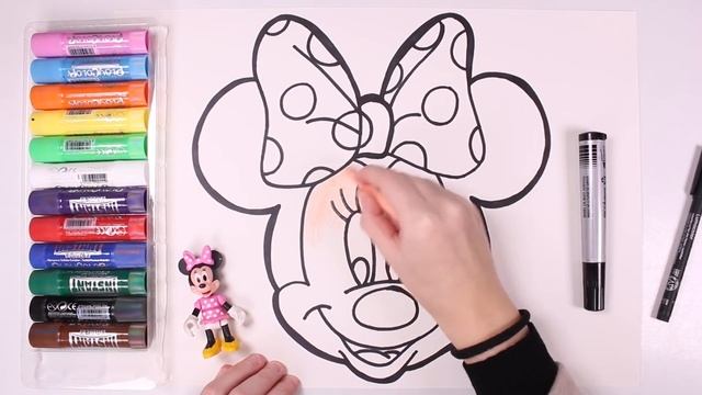 Dibuja y colorea a Minnie Mouse ??Dibujos para niños смотреть онлайн