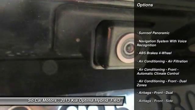 2013 Kia Optima Hybrid Montclair CA 047067S смотреть онлайн
