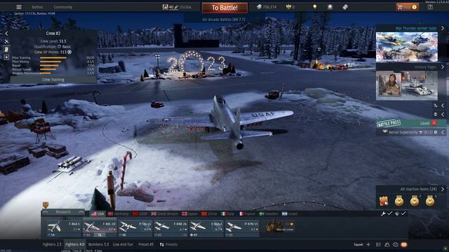 War Thunder | 1440p | i7-9700k | RTX 3060 Ti | 32Gb RAM | 2022 XMAS AIRFIELD AND MUSIC смотреть онлайн