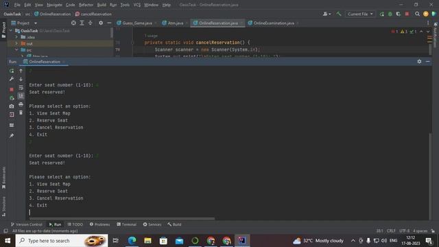 OASIS INFOBYTE SIP On Java Development TASK1 (Online Reservation System) смотреть онлайн