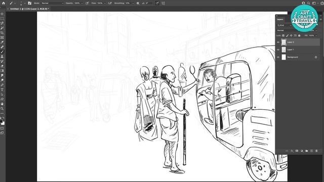 Wacom Sketch | Easy Illustration using Pen Tablet | Illustration | Sketch | Composition | Drawing смотреть онлайн