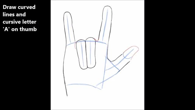 How to Draw Love Hand Sign Language for Love Easy Step by Step Drawing for Beginners смотреть онлайн