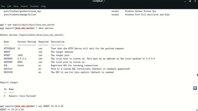 Hacking Tutorial 9 Kali Linux Exploiting rmiregistry on Linux Metasploitable смотреть онлайн