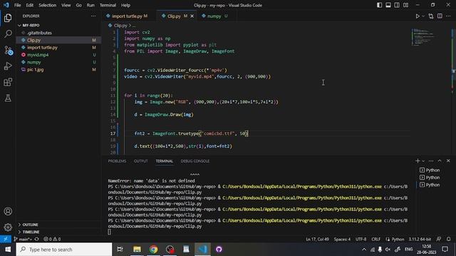 Using Python to create/manipulate Video | OpenCV, NumPy, Pillow | Code Control смотреть онлайн