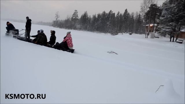 Мотобуксировщик KSMOTO 13 л.с Задний привод 7 человек легко смотреть онлайн