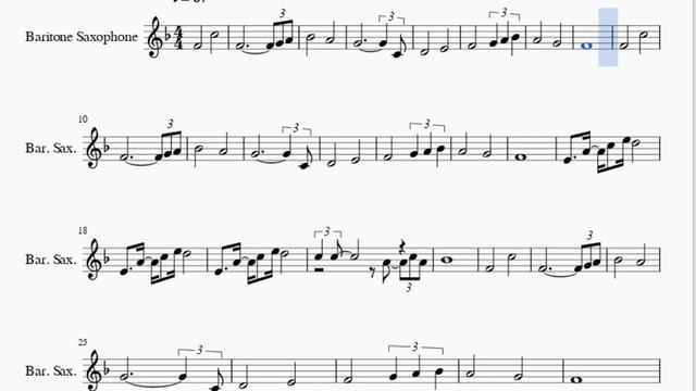 Baritone Sax Sheet Music: How to play Can't Help Falling In Love by Elvis Presley смотреть онлайн