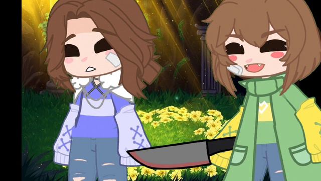 Чара и Фриск, волк в овечьей шкуре ,undertale#гача_нокс смотреть онлайн