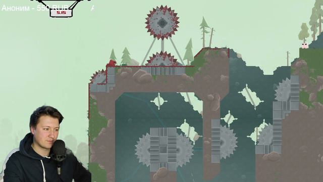 Парень Играет в Super Meat Boy, говорят, что очень спокойная игра (спасибо спонсору Ведун) смотреть онлайн