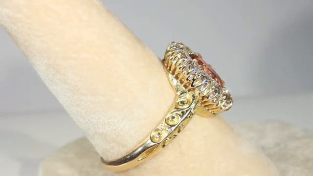 Pink Tourmaline and Diamond Ring, Sparkling Antique Victorian смотреть онлайн