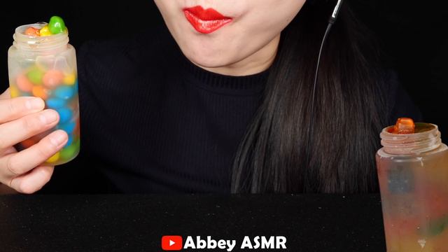 ASMR RAINBOW CANDY HONEY JELLY EATING SOUNDS 꿀젤리 먹방 Abbey ASMR 먹방 핫 아이템 꿀젤리 만들기 bird glass drinking смотреть онлайн