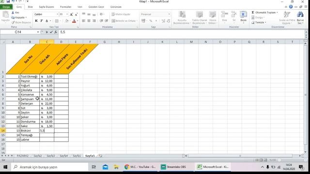Excel'de Tablo Çalışması смотреть онлайн