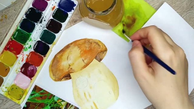 Аппликация гриб. Творчество для детей от 5 лет. смотреть онлайн