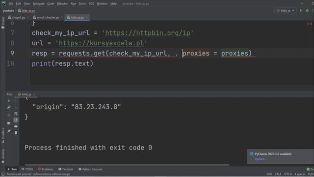 Jak zmienić IP (proxy) w Python? смотреть онлайн