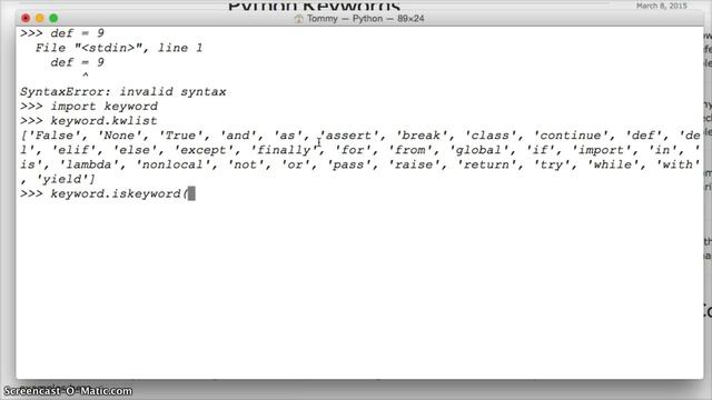 Python Tutorial: Python Keywords - Python Variables #22 смотреть онлайн