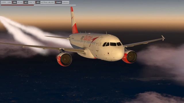 X-Plane 11 xVision Vulkan | A319 Austrian Airlines | Вена [LOWW] - Цюрих [LSZH] | Online Stream HD смотреть онлайн