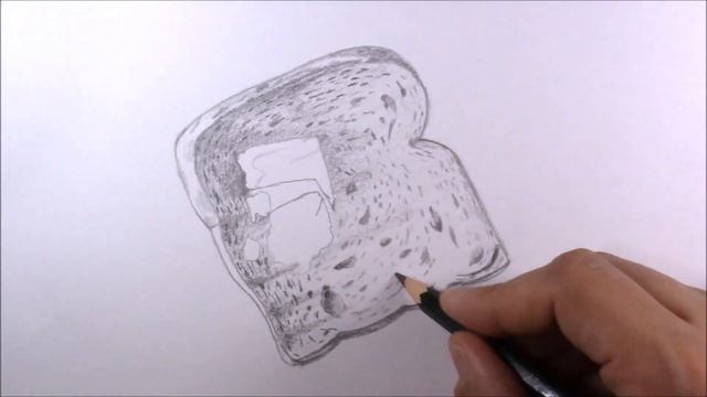 How To Draw A Bread And Butter | Pencil Drawing Butter. смотреть онлайн