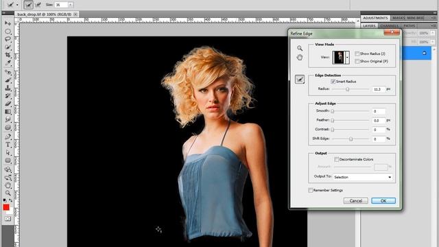 Refine Edge Magic in Adobe Photoshop CS5 смотреть онлайн