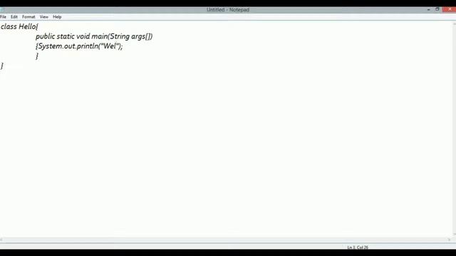 java Hello World Program 1 смотреть онлайн