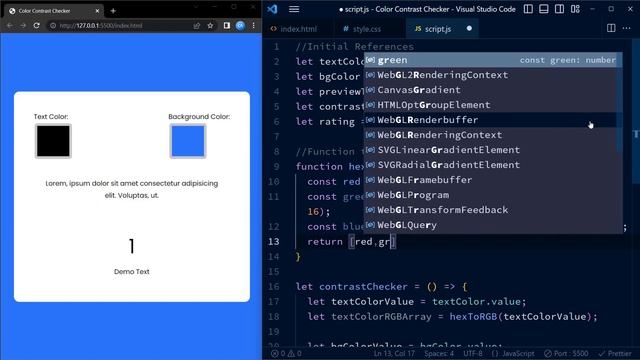Color Contrast Checker | HTML, CSS & Javascript Project смотреть онлайн