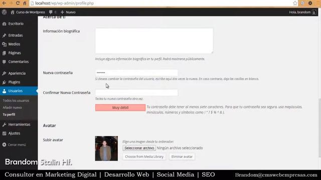 17. Cambiar contraseña de Acceso a WordPress - Administrador смотреть онлайн