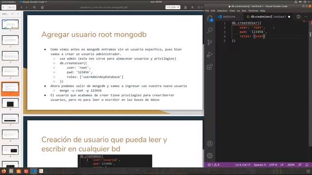 Creación de usuarios y roles de usuarios en mongodb - (parte 1) смотреть онлайн