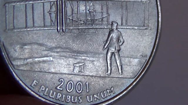 Coin USA Quarter Dollar 2001 (FIRST FLIGHT)/Монета США 25 центов 2001 год (Первый полёт)