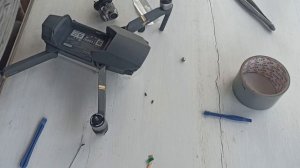 DJI Mavic замена косички и шлейфа, установка подвеса