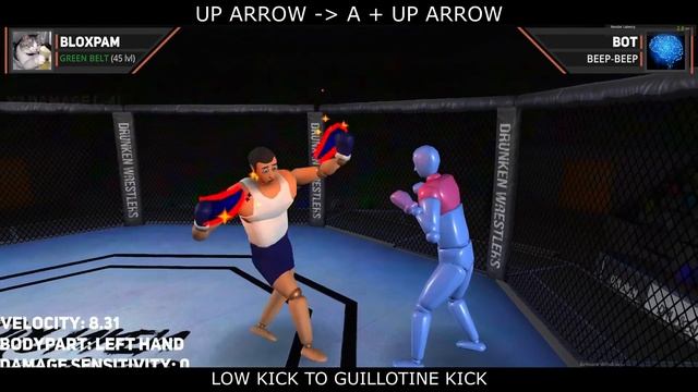 Drunken Wrestlers 2 | Basic Combos Ft. Slide (Bread N Butter Combos)