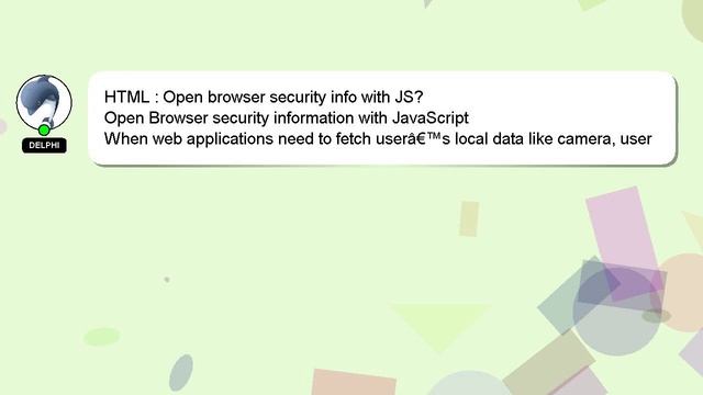 HTML : Open browser security info with JS? смотреть онлайн