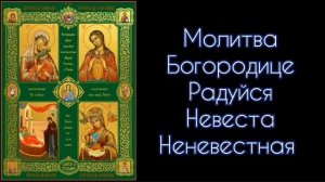 Молитва Богородице. Радуйся Невеста Неневестная.