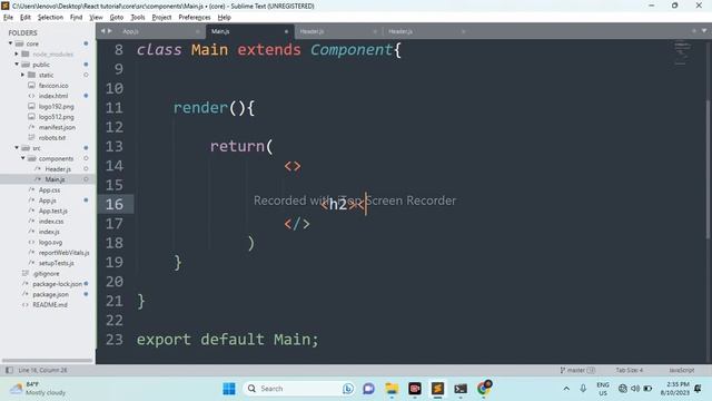 Class based component in react Js смотреть онлайн