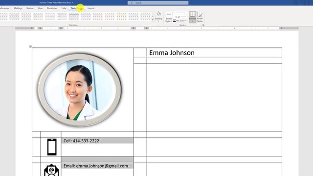 How to Create Simple Picture Resume in Word смотреть онлайн