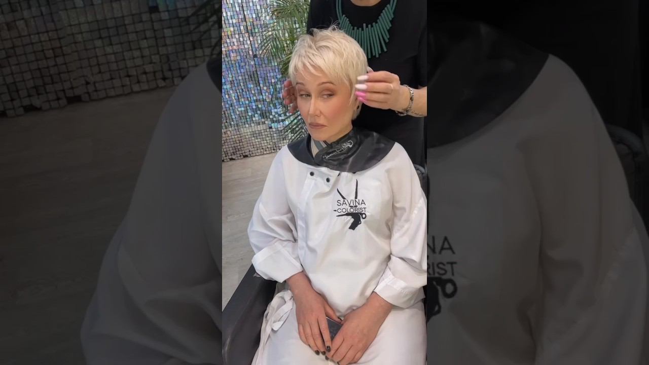 Стрижка Пикси без укладки - просто посушили феном и взбрызнули лаком/Pixie without styling смотреть онлайн