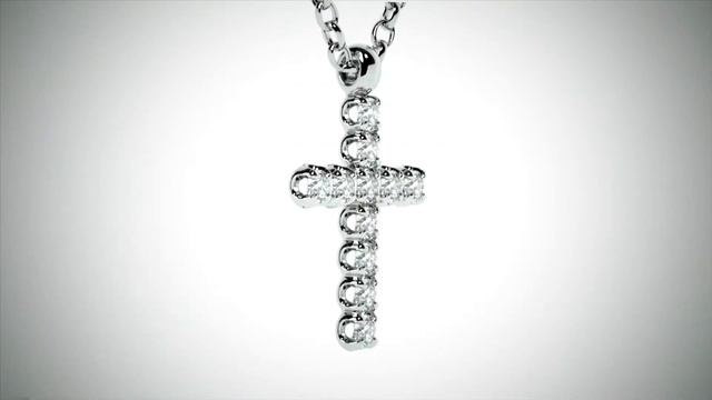 Золотой женский крестик с бриллиантами 11 DIAMOND CROSS смотреть онлайн