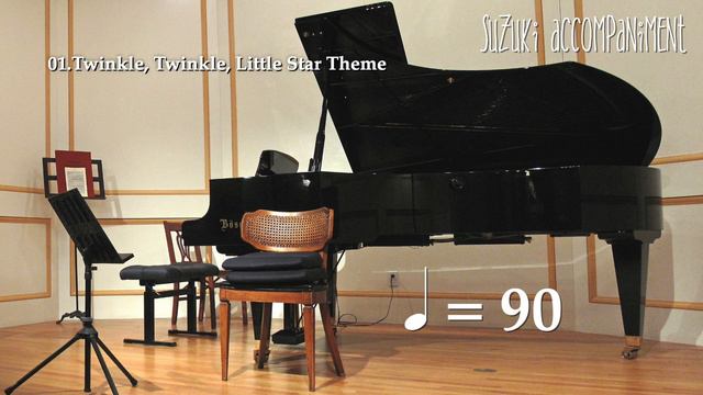 Suzuki Violin Book 1 | Twinkle Twinkle Little Star | Piano Accompaniment | 90 BPM смотреть онлайн