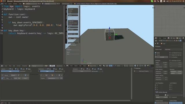 Blender Game Engine Python Tutorial #6 | Keyboard Input смотреть онлайн