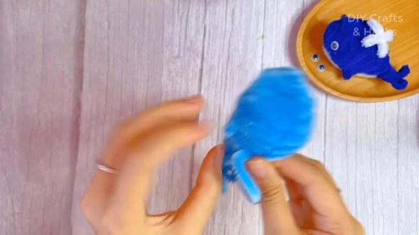 Pipe Cleaner Crafts - Blue Whale |  Easy Animal with PIPE CLEANER | Easy Pipe Cleaner DIY Tutorial