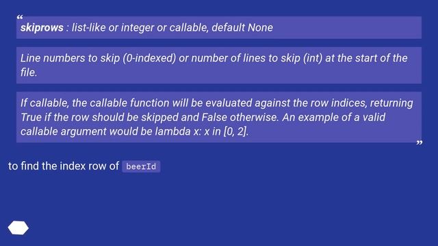 pandas read_csv skiprows - determine rows to skip смотреть онлайн