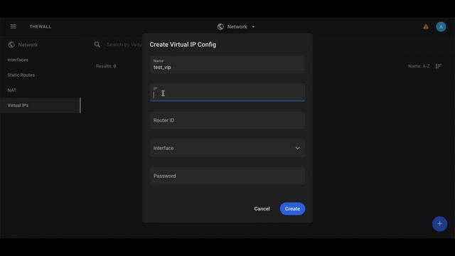 Создание виртуального IP-адреса (Virtual IPs) | TheWall Firewall
