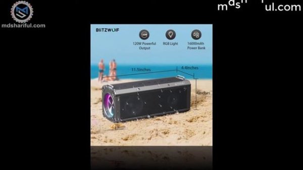 BlitzWolf BW WA3 Pro Review 120W Portable Bluetooth Speaker | mdshariful