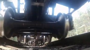 Под поездом! 2ТЭ116УД-042 с грузовым поездом