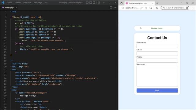 Comment Envoyer un Mail par un Formulaire de contact en PHP смотреть онлайн