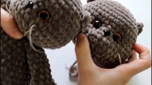Мастер-класс плюшевый кот Басик вязаный крючком. (видео МК, описание). Часть 2 - большая голова.