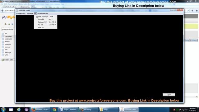 Electricity Board(Department) Bill Automation System in Core Java Swing with Mysql JDBC смотреть онлайн