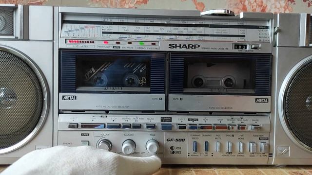 SHARP GF-500 обзор магнитолы после ремонта (покупка на аукционе). Cassette deck player SHARP GF-500 смотреть онлайн
